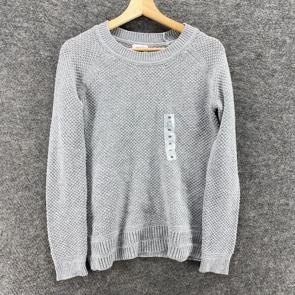 Old Navy Sweaters - New Old Navy Sweater Pullover Women XS Gray Knit Crew Neck Long Sleeve Cotton